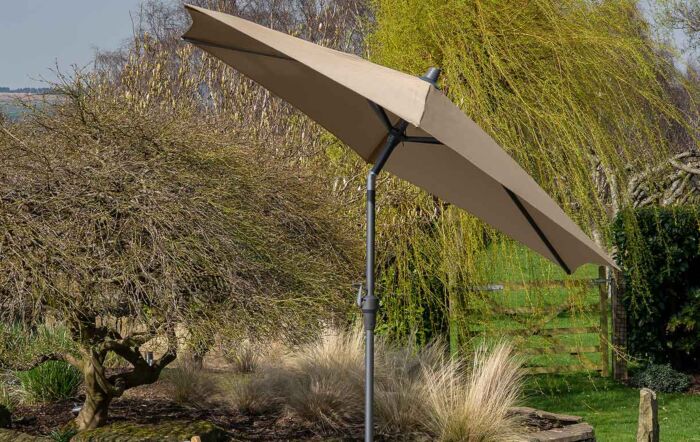 Pacific Lifestyle Riva Platinum Parasol - Taupe 2.5 Metre Pacific Lifestyle Riva Platinum Parasol - Taupe 2.5 Metre