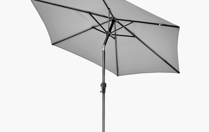Pacific Lifestyle Riva 2.5m Round Luna Grey Parasol & 25kg Base