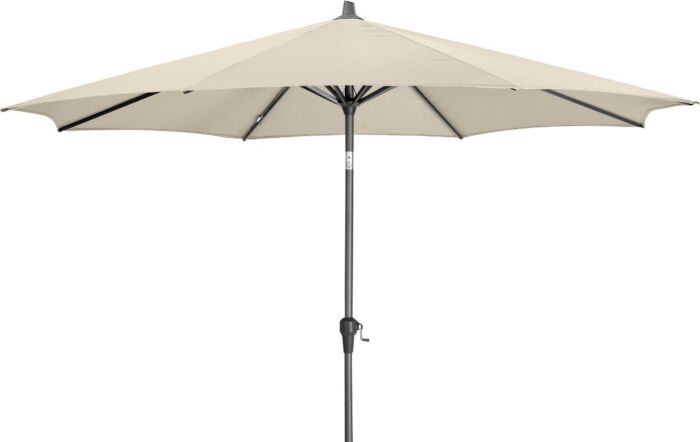 Pacific Lifestyle Riva 3.5m Champagne Parasol & 40kg Sandstone Ceramica Wheeled Base