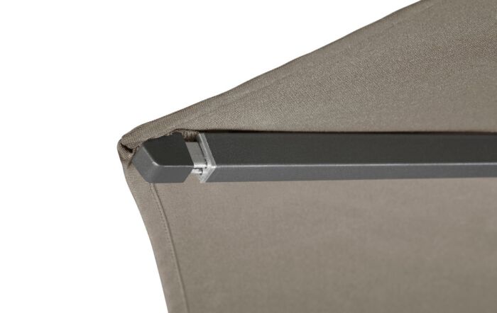 Pacific Lifestyle Riva Premium Round 3m Havana Taupe Parasol With 25kg Base