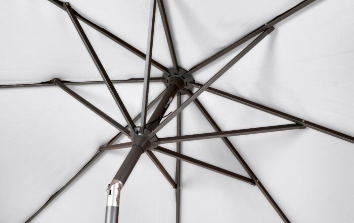 Pacific Lifestyle Riva 3.5m Luna Grey Parasol With 40kg Wheeled Base