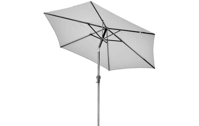 Pacific Lifestyle Riva Platinum Parasol - Light Grey 3 Metre Pacific Lifestyle Riva Platinum Parasol - Light Grey 3 Metre