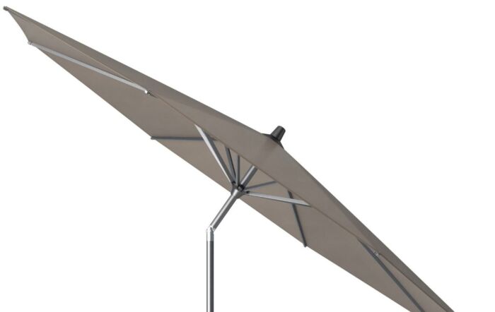 Pacific Lifestyle Riva 3m Havana Taupe Parasol With 40kg Ceramica Sandstone Wheeled Base