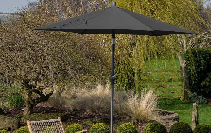 Pacific Lifestyle Riva Platinum Parasol - Grey 3 Metre  Pacific Lifestyle Riva Platinum Parasol - Grey 3 Metre