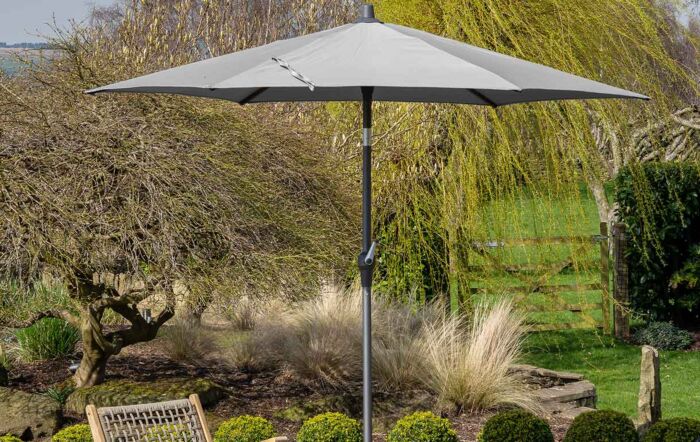 Pacific Lifestyle Riva Platinum Parasol - Light Grey 2.5 Metre Pacific Lifestyle Riva Platinum Parasol - Light Grey 2.5 Metre