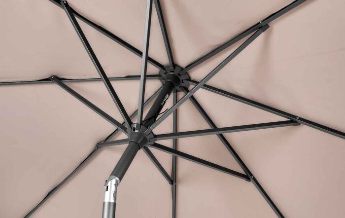 Pacific Lifestyle Riva Platinum Parasol - Taupe 3 Metre