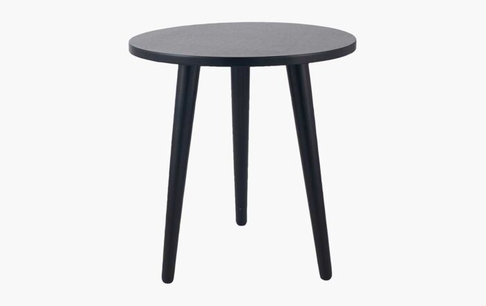 Pacific Lifestyle Chelmsford Satin Black Pine Wood Round Side Table Pacific Lifestyle Chelmsford Satin Black Pine Wood Round Side Table