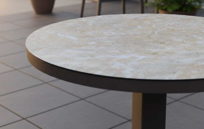 JB Furniture Exclusive Seychelles Round 4 Seat Dining Set with Adjustable Table - Cappuccino