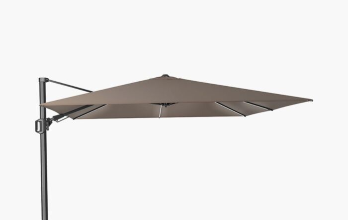 Pacific Lifestyle Glow Challenger Square T2 3m Havana Taupe Premium Cantilever Parasol