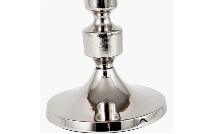 Pacific Lifestyle Tall Shiny Nickel Candlestick Pacific Lifestyle Tall Shiny Nickel Candlestick