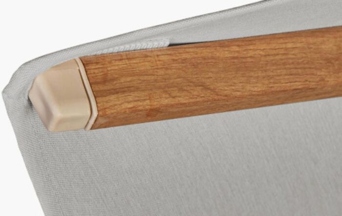 Pacific Lifestyle Challenger Teak T2 3mt Square Manhattan Grey Free Arm Parasol With 90kg Wheeled Base