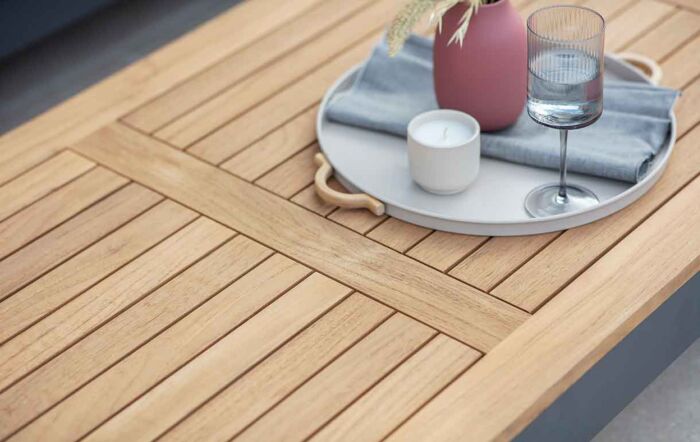 Bramblecrest Vilamoura Rectangle Modular Corner Sofa with Teak Coffee Table Bramblecrest Vilamoura Rectangle Modular Corner Sofa with Teak Coffee Table