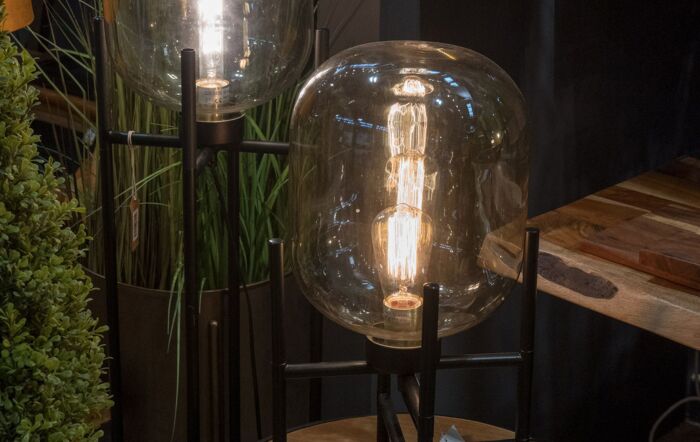 Hill Interiors Vintage Industrial Glass Glow Lamp Hill Interiors Vintage Industrial Glass Glow Lamp