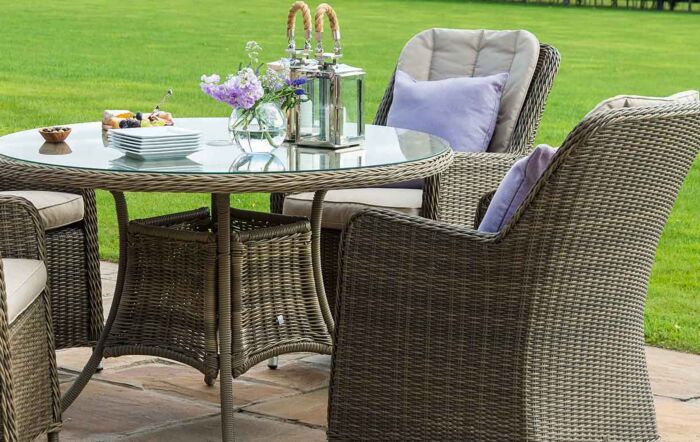 Maze Winchester 4 Seat Round Dining Set  Maze Winchester 4 Seat Round Dining Set