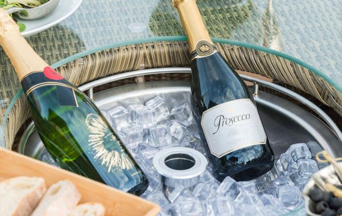 Maze Winchester 6 Seat Dining Set With Lazy Susan & Ice Bucket