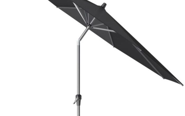 Pacific Lifestyle Riva Premium 3mt Round Faded Black Parasol With 25kg Base-18-186-FB-18-205