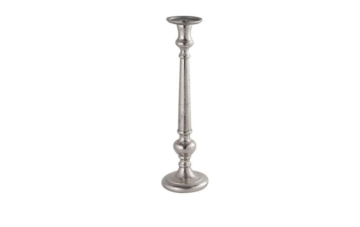 Hill Interiors Farrah Collection Large Silver Dinner Candle Holder-21532