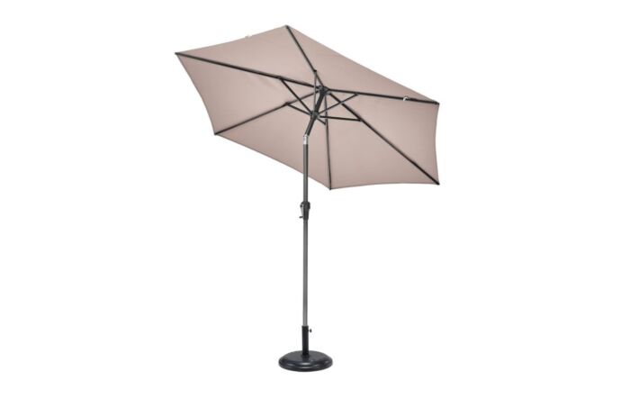 Pacific Lifestyle Riva 2.5mt Taupe Parasol With 40kg Wheeled Base-18-118-TA-18-123