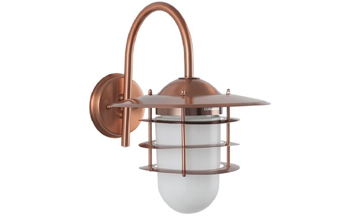 Pacific Lifestyle Centauri Copper Metal and Opaque Glass Wall Light-SKU: 40-037