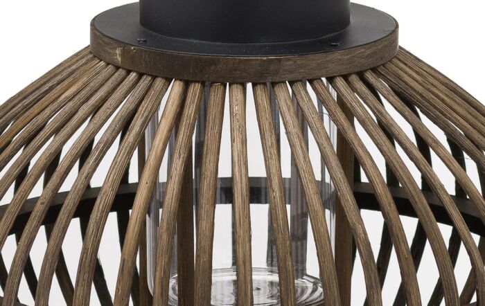 Hill Interiors Brown Bamboo Style Lantern-21094