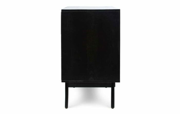 Desser Venice Wide 6 Drawer Chest Unit Rattan & Mango Wood in Black-22060