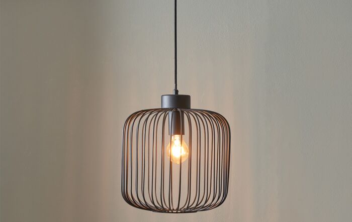 Pacific Lifestyle Dania Matt Black Metal Wire Pendant-35-299