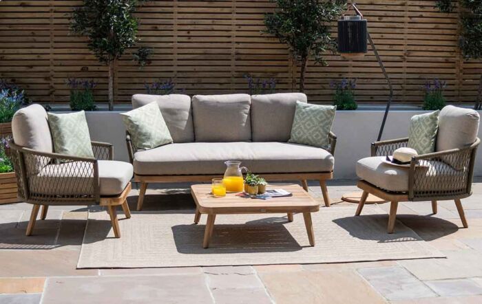 Maze Bali Rope Weave Three Seat Outdoor Sofa Set-BALI-3SLS-GR-OT