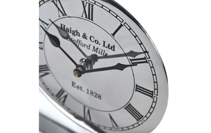 Pacific&#x20;Lifestyle&#x20;Silver&#x20;Square&#x20;Framed&#x20;Standing&#x20;Clock-75-225-SI&#x20;1