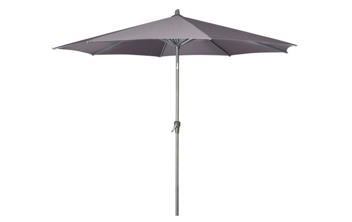 Pacific Lifestyle Riva Platinum Parasol - Grey 3 Metre with 40kg Black Granite Wheeled Base-18-119-GY-18-123
