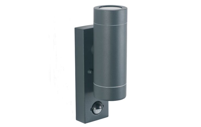 Pacific Lifestyle Lantana Dark Grey Metal Dual PIR Wall Light-SKU: 40-019