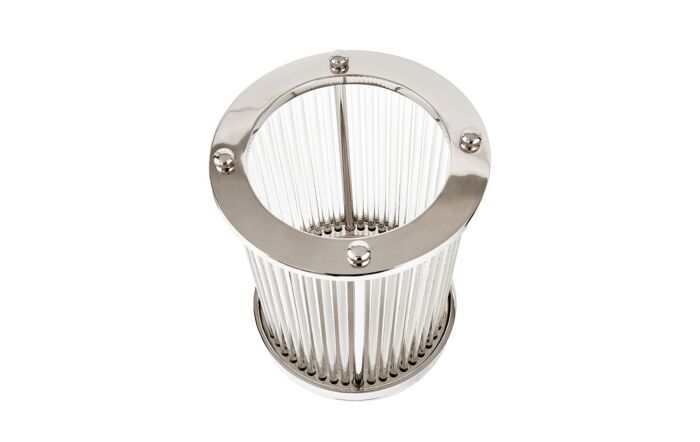 Pacific&#x20;Lifestyle&#x20;Silver&#x20;Metal&#x20;And&#x20;Clear&#x20;Textured&#x20;Glass&#x20;Large&#x20;Hurricane-70-630-NI-L&#x20;1