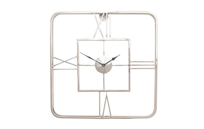 Pacific Lifestyle Silver Metal Square Wall Clock-75-214-SI