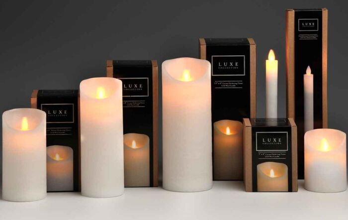 Hill&#x20;Interiors&#x20;Luxe&#x20;Collection&#x20;3&#x20;x&#x20;4&#x20;White&#x20;Flickering&#x20;Flame&#x20;LED&#x20;Wax&#x20;Candle&#x20;Set&#x20;of&#x20;4-18086&#x20;1
