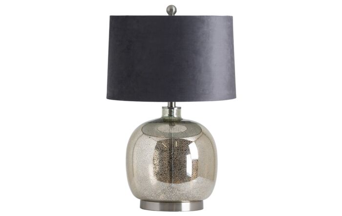 Hill Interiors Isla Mirrored Glass Round Table Lamp-19947