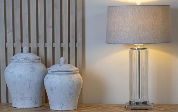 Hill Interiors Roma Glass Table Lamp-17587