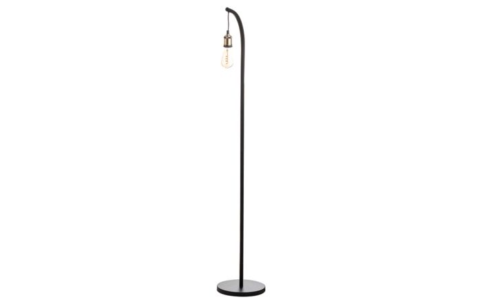 Hill Interiors Industrial Black And Brass Floor Lamp Inc Bulb-20168