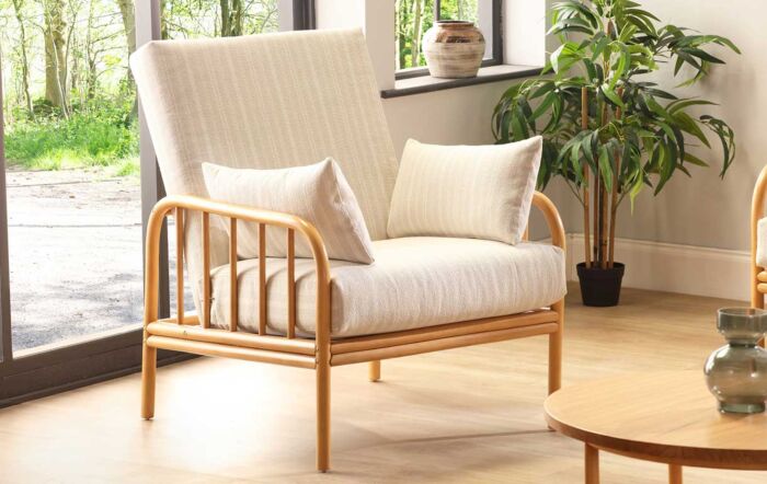 Desser Aspen Light Oak Armchair-Desser Aspen Light Oak Armchairf
