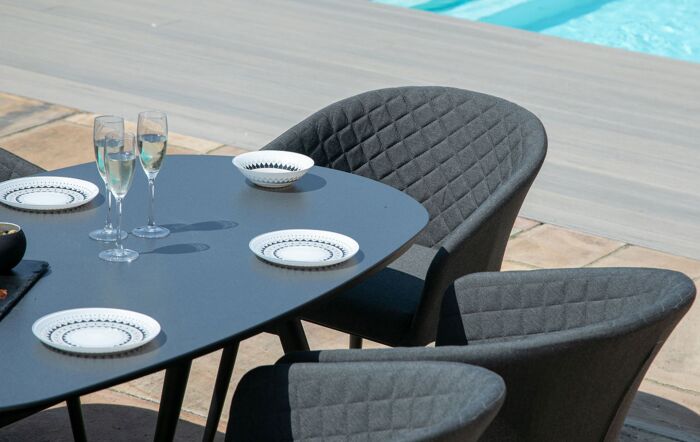 Maze&#x20;Ambition&#x20;Outdoor&#x20;Fabric&#x20;6&#x20;Seat&#x20;Oval&#x20;Dining&#x20;Set&#x20;-&#x20;Charcoal-FB-DN-AMB-6SOV-SS-ST&#x20;1