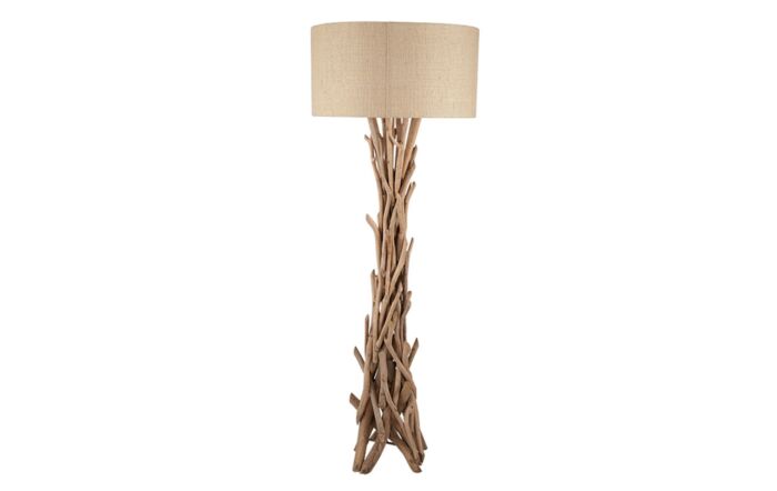 Pacific Lifestyle Derna Drift Wood Floor Lamp with Natural Jute Shade-32-078-K