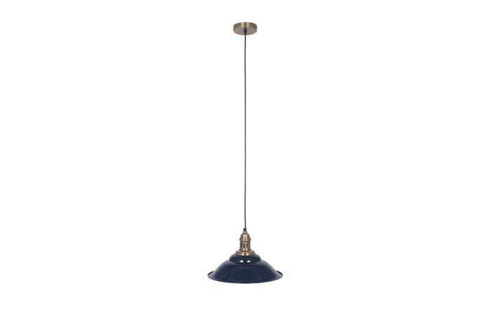 Pacific Lifestyle Macchiato Navy & Antique Brass Metal Cafe Pendant-35-203