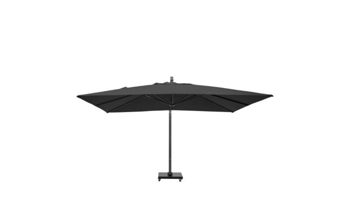 Pacific Lifestyle Icon T1 4m x 3m Rectangular Faded Black Parasol & 150 kg Wheeled Base-18-140-FB & 18-142