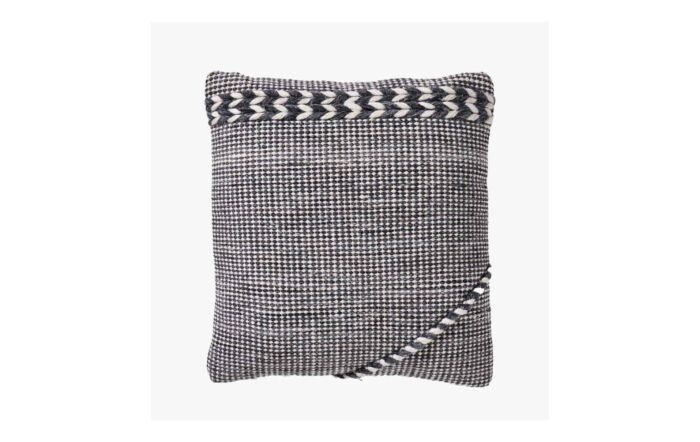 Pacific Lifestyle Plaited Stripe Indoor/Outdoor Scatter Cushion-18-712-GY-WH