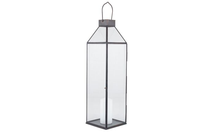 Pacific Lifestyle Antique Brass Metal & Glass Square Large Lantern-70-576-AB-L
