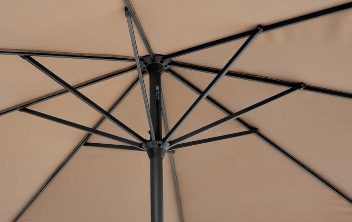 Pacific Lifestyle Riva 3.5m Round Parasol - Taupe-18-120-TA